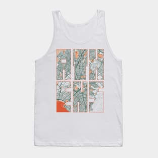 Athens, Greece City Map Typography - Bohemian Tank Top